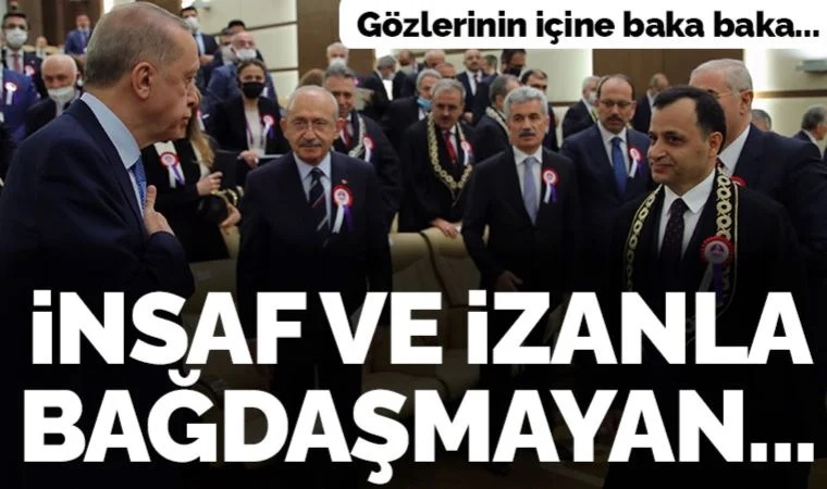 AYM Başkanı Zühtü Arslan dan dikkat çeken sözler Erdoğan ın karşısında